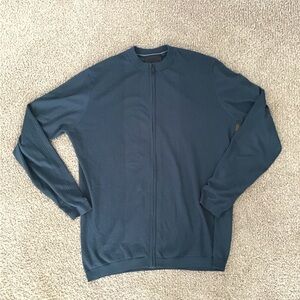 Alchemy Equipment Long Sleeve Full Zip Mens Size Large Blue Cashmere Poly